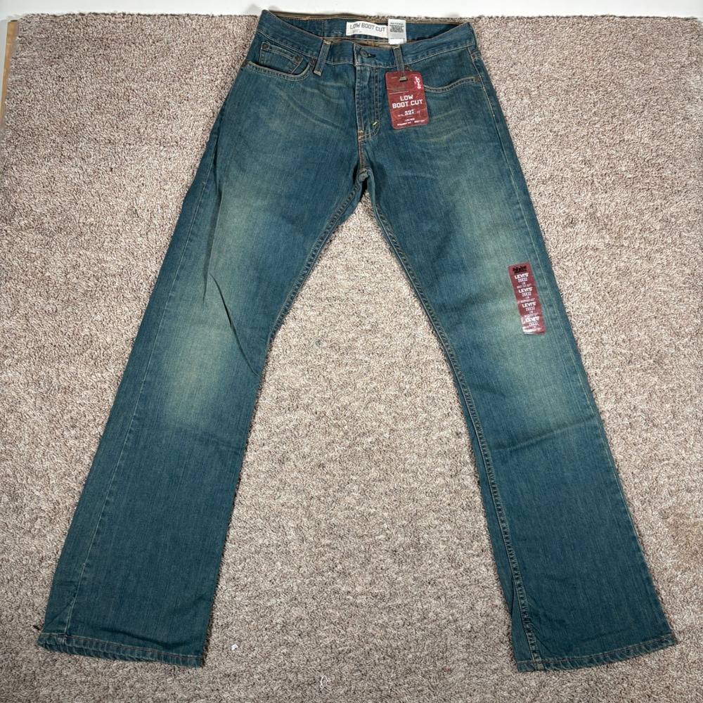 Levis 527 Low Boot Cut Jeans Mens 29x32 Medium Wash Blue Vintage Y2K Deadstock